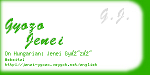 gyozo jenei business card